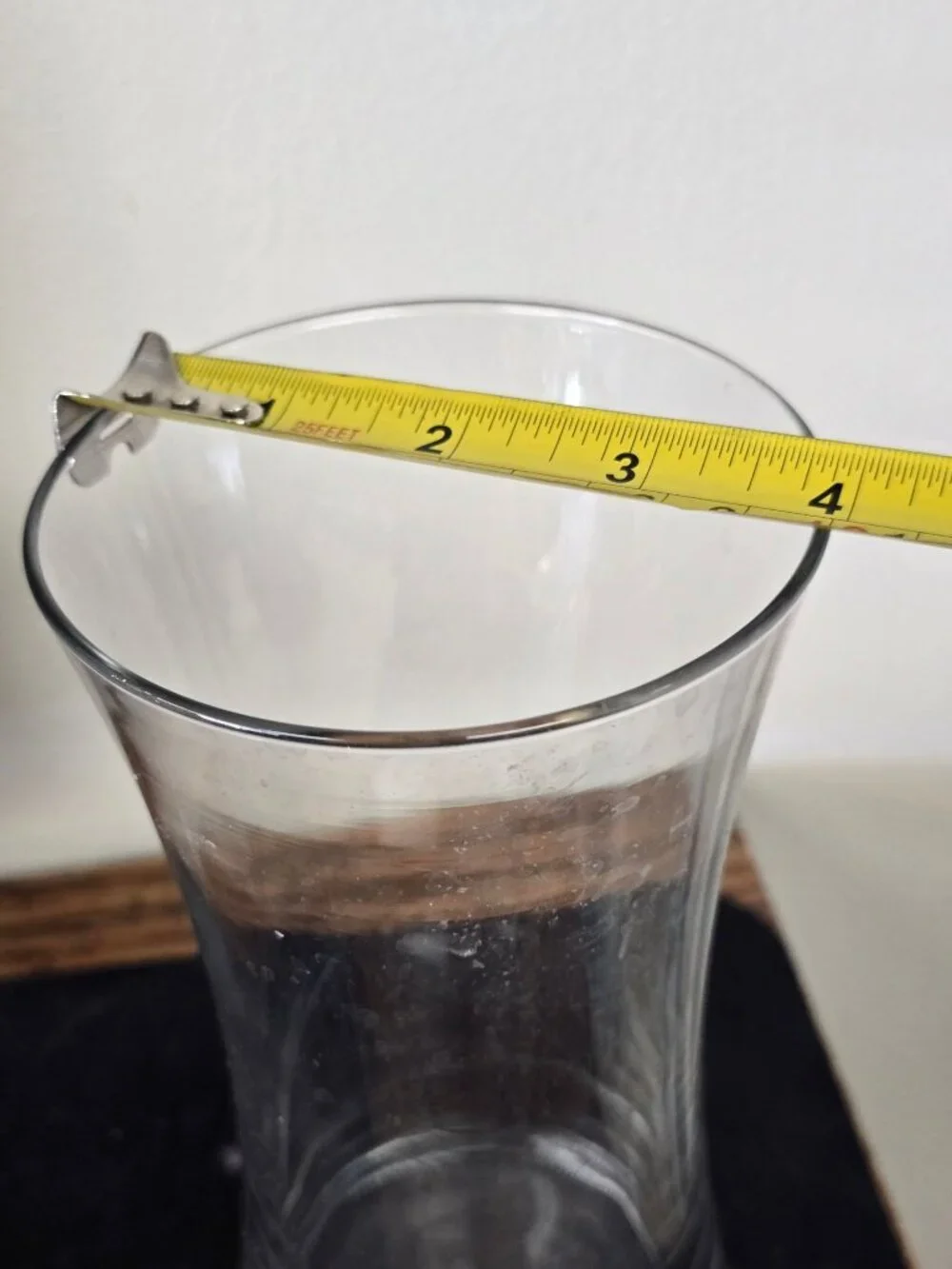 Clear Glass Vase With Flared Design 10